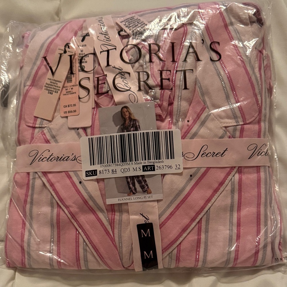 Victoria's Secret Pink Striped Pajama Set